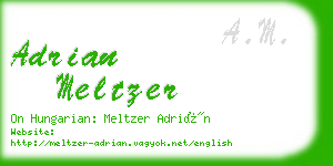 adrian meltzer business card